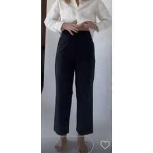 GILLIAN STEVENS Ollie Trouser Pants Black Corduroy Minimalist Size 3XL NWT